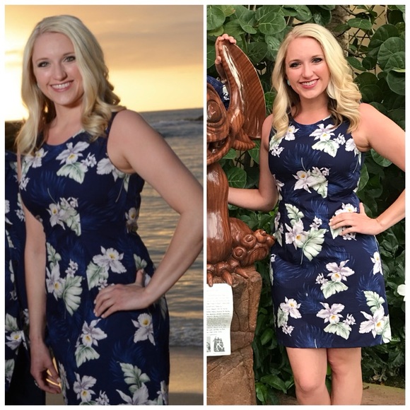 Aloha Republic Dresses & Skirts - Navy Hawaiian Print Aloha Republic Dress